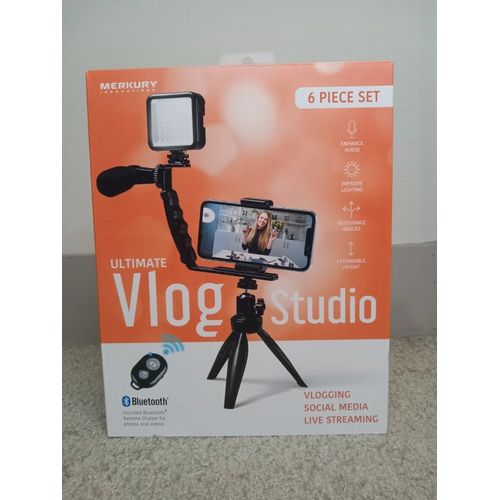Merkury Innovations 6 Pc Ultimate Vlog Studio With Bluetooth Remote Tripod Style Item | Buy Merkury Innovations 6 Pc Ultimate Vlog Studio With Bluetooth Remote Tripod Style | SPOP Enterprise Global